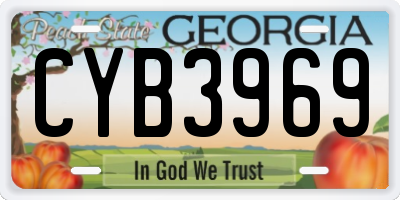 GA license plate CYB3969