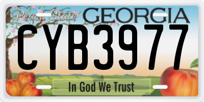 GA license plate CYB3977