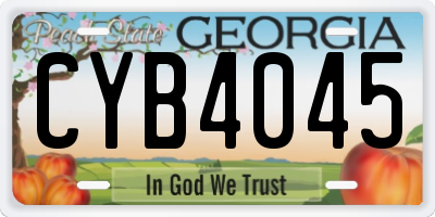 GA license plate CYB4045