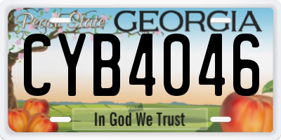 GA license plate CYB4046