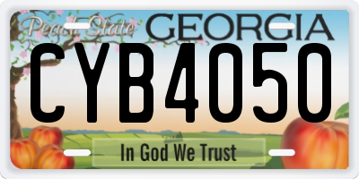 GA license plate CYB4050