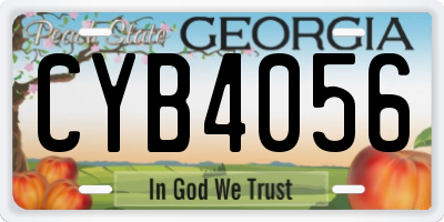 GA license plate CYB4056