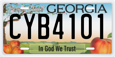 GA license plate CYB4101