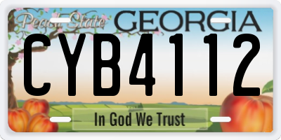 GA license plate CYB4112
