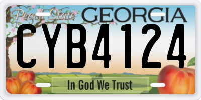 GA license plate CYB4124