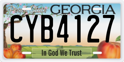 GA license plate CYB4127