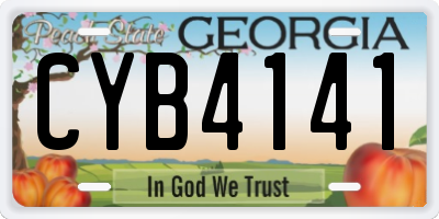 GA license plate CYB4141