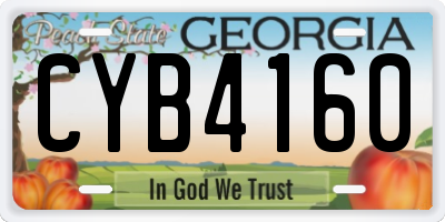 GA license plate CYB4160