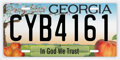 GA license plate CYB4161