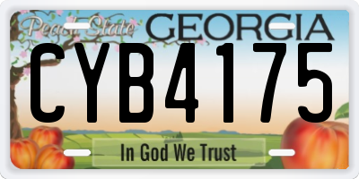 GA license plate CYB4175