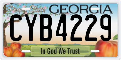 GA license plate CYB4229