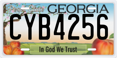 GA license plate CYB4256