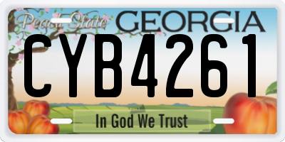 GA license plate CYB4261