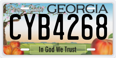 GA license plate CYB4268