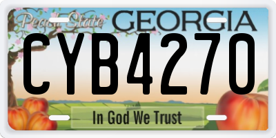 GA license plate CYB4270