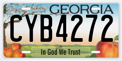 GA license plate CYB4272