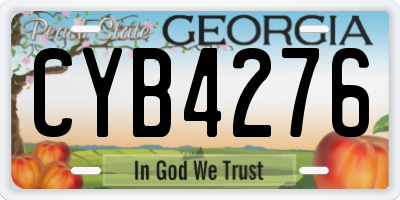 GA license plate CYB4276