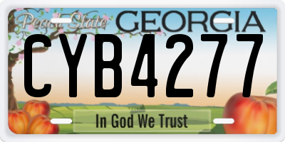 GA license plate CYB4277