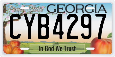 GA license plate CYB4297