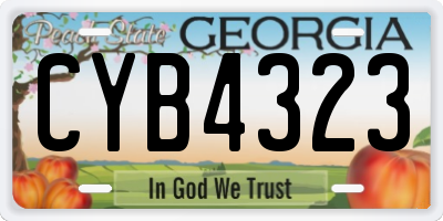 GA license plate CYB4323