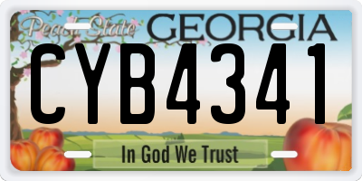 GA license plate CYB4341