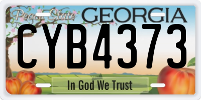 GA license plate CYB4373