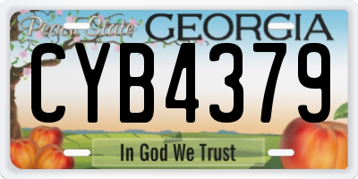 GA license plate CYB4379