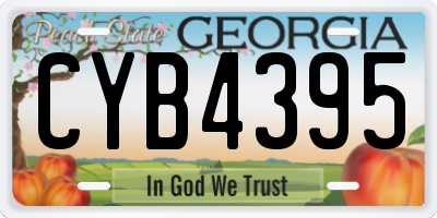 GA license plate CYB4395