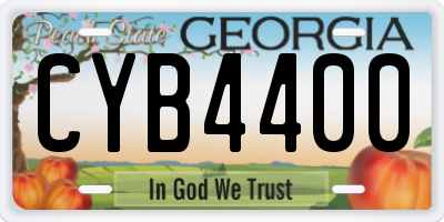 GA license plate CYB4400