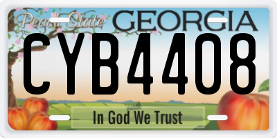 GA license plate CYB4408