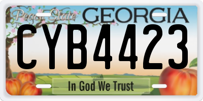 GA license plate CYB4423