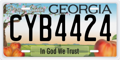 GA license plate CYB4424