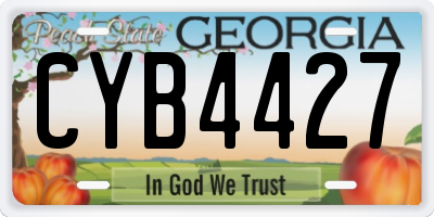 GA license plate CYB4427