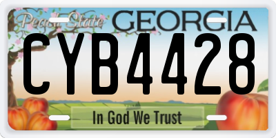 GA license plate CYB4428