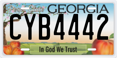 GA license plate CYB4442