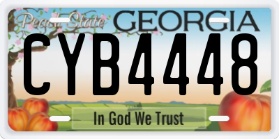 GA license plate CYB4448