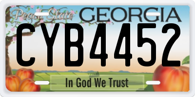 GA license plate CYB4452