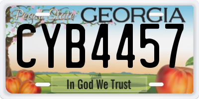 GA license plate CYB4457