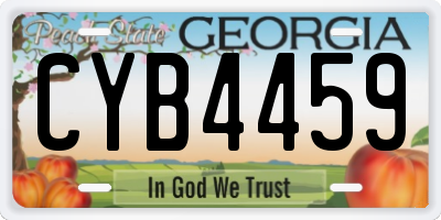 GA license plate CYB4459