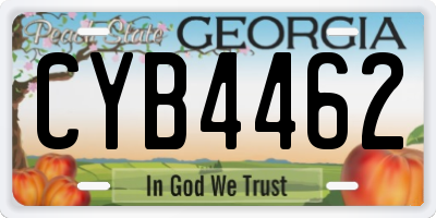 GA license plate CYB4462