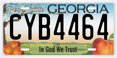 GA license plate CYB4464