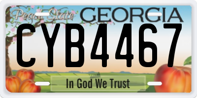 GA license plate CYB4467