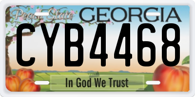 GA license plate CYB4468