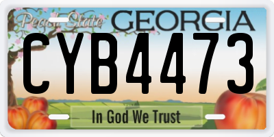 GA license plate CYB4473