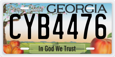 GA license plate CYB4476