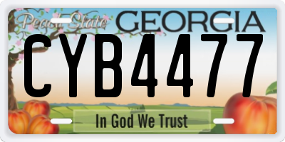 GA license plate CYB4477