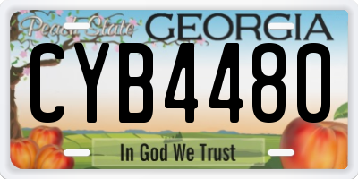 GA license plate CYB4480
