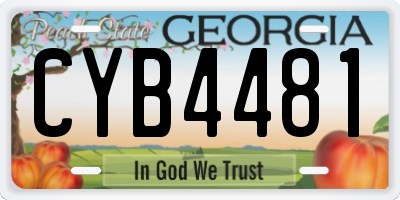 GA license plate CYB4481
