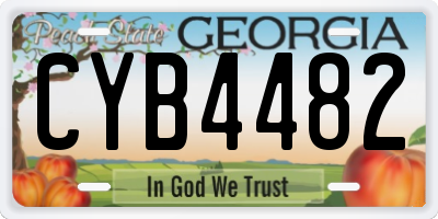 GA license plate CYB4482