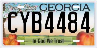 GA license plate CYB4484
